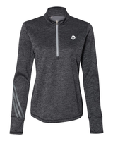 Adidas Women's Brushed Terry Heathered Quarter-Zip Pullover
